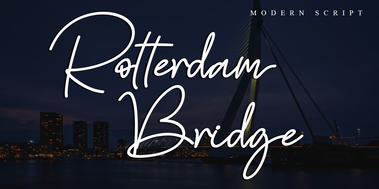 Пример шрифта Rotterdam Bridge